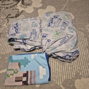 Minecraft Polyester Twin Bed Sheets